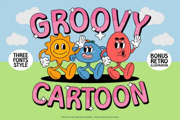 Groovy Cartoon Display Font